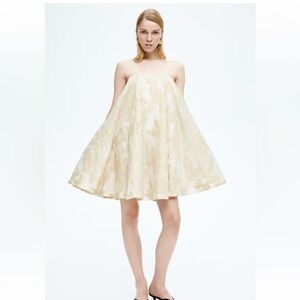 Jacquard weave mini dress